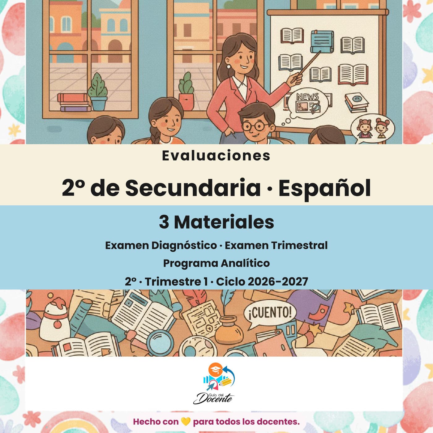 Evaluaciones — Secundaria (Español II) ciclo 2026-2027
