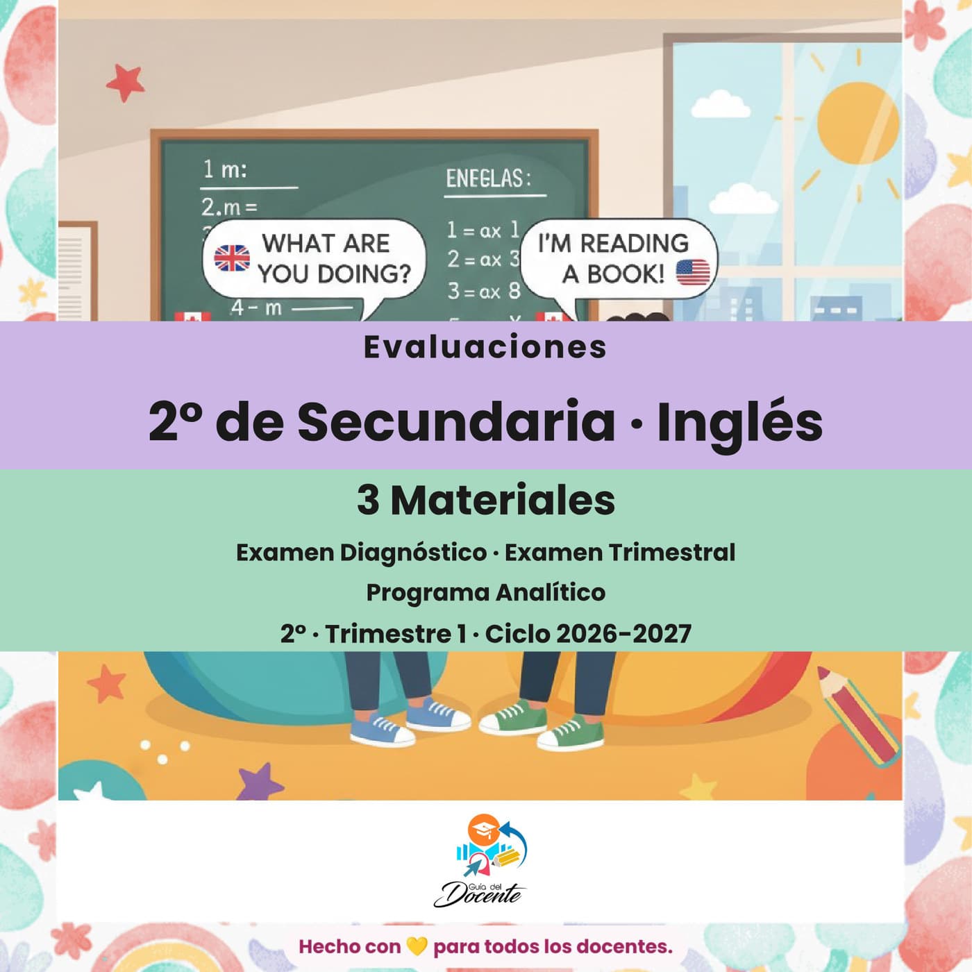 Evaluaciones — Secundaria (Inglés II) ciclo 2026-2027