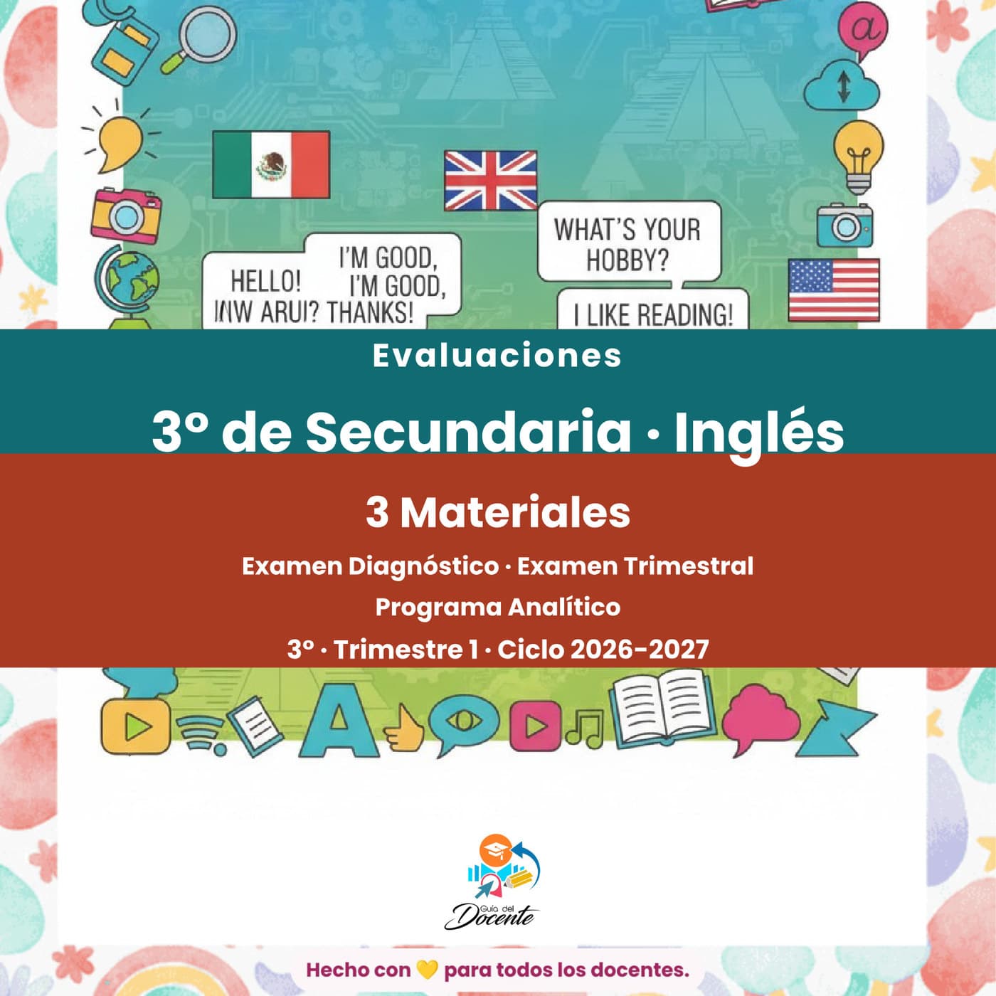 Evaluaciones — Secundaria (Inglés III) ciclo 2026-2027