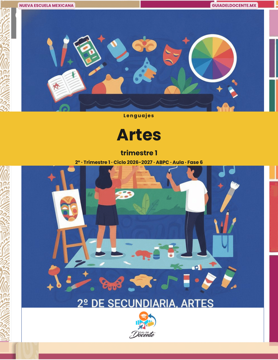 Planeación Nueva Escuela Mexicana Secundaria Artes ciclo 2026-2027 — Portada