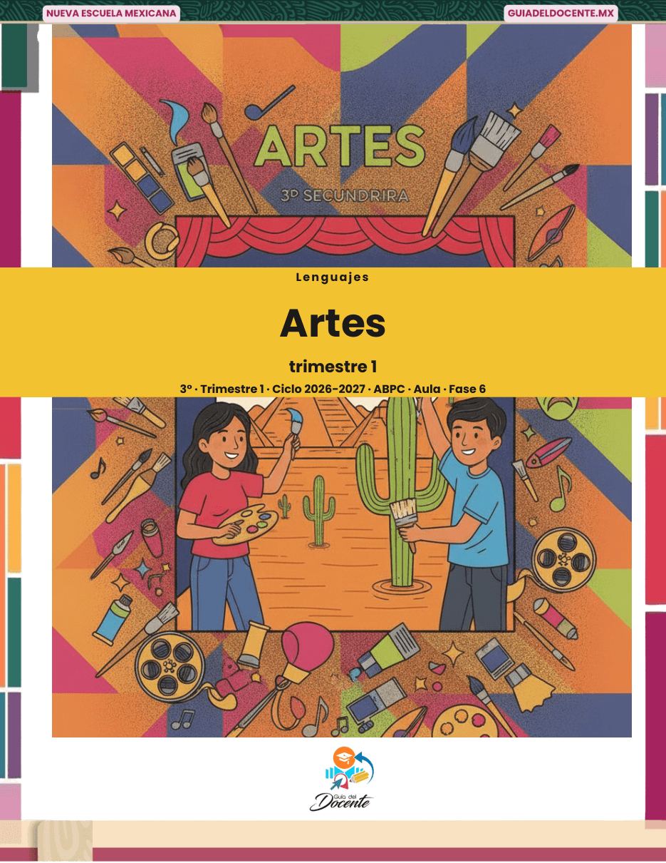 Planeación Nueva Escuela Mexicana Secundaria Artes ciclo 2026-2027 — Portada