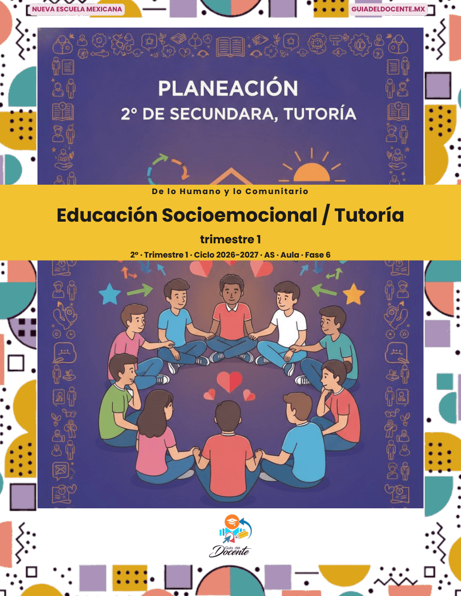 Planeación Nueva Escuela Mexicana Secundaria Educación Socioemocional ciclo 2026-2027 — Portada