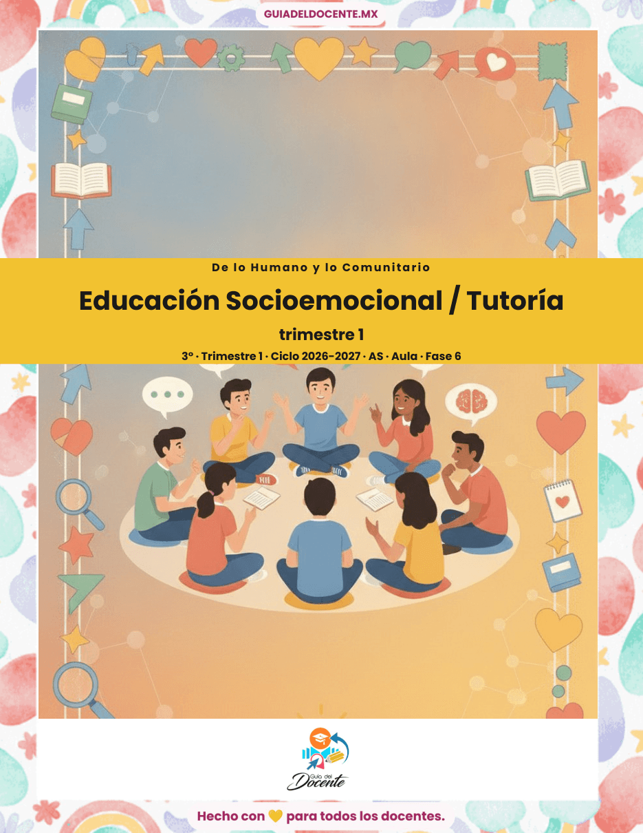 Planeación Nueva Escuela Mexicana Secundaria Educación Socioemocional ciclo 2026-2027 — Portada