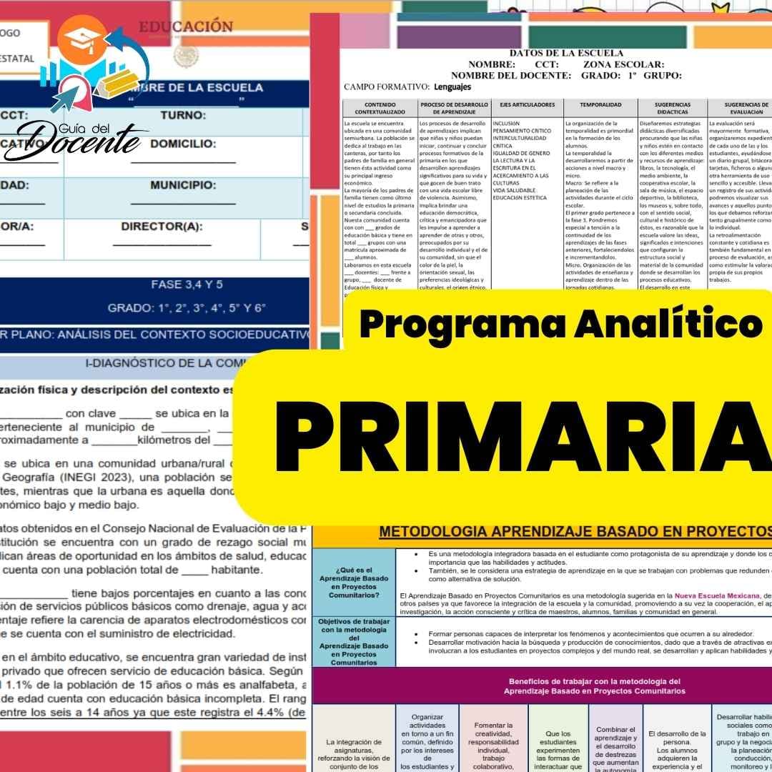 Programa Analítico Primaria + Agenda escolar 2023