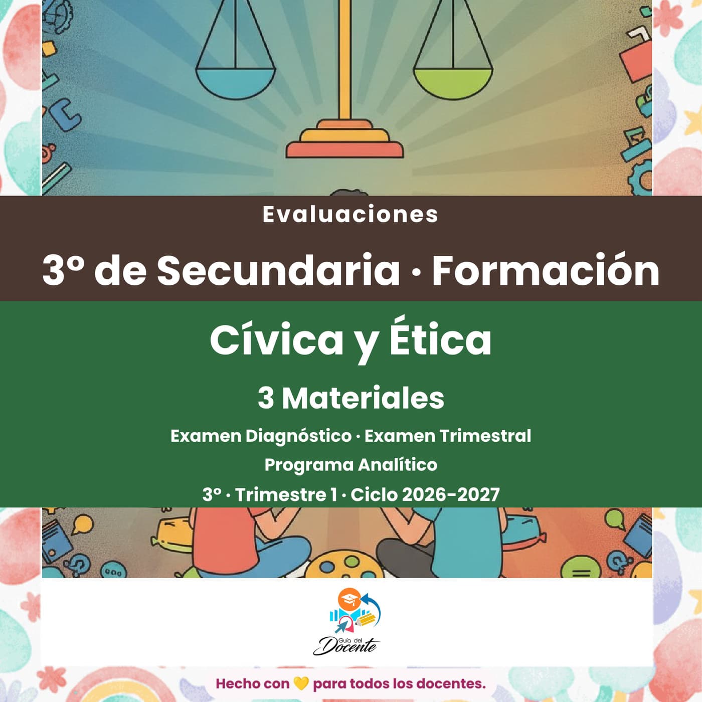 Evaluaciones — Secundaria (Formación Cívica y Ética III) ciclo 2026-2027