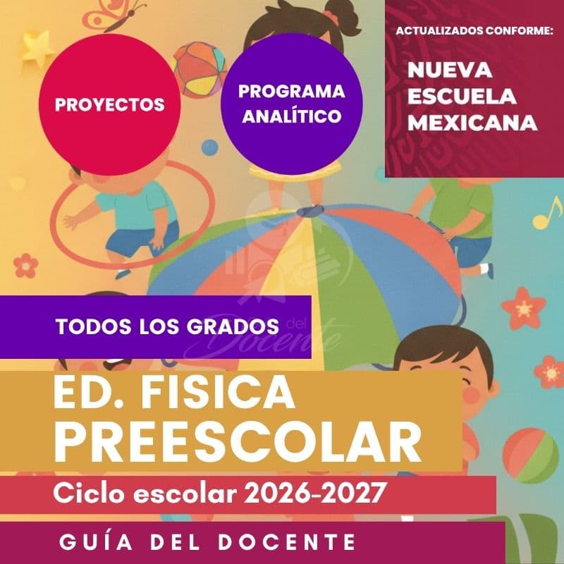 Planeación Nueva Escuela Mexicana Ed. Fisica Preescolar (Todos los grados) ciclo 2025-2026