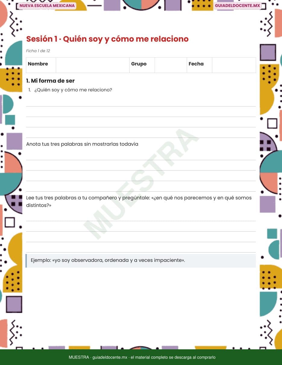 Una ficha del alumno completa