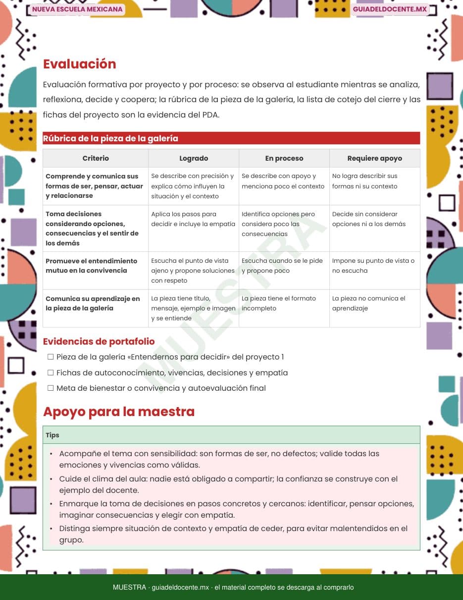 Una página de la guía docente que la acompaña