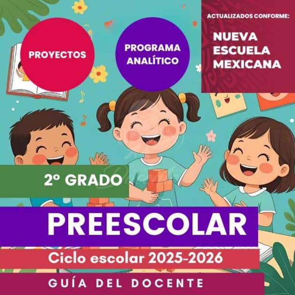 Planeación Nueva Escuela Mexicana Preescolar (Segundo Grado) ciclo 2025-2026